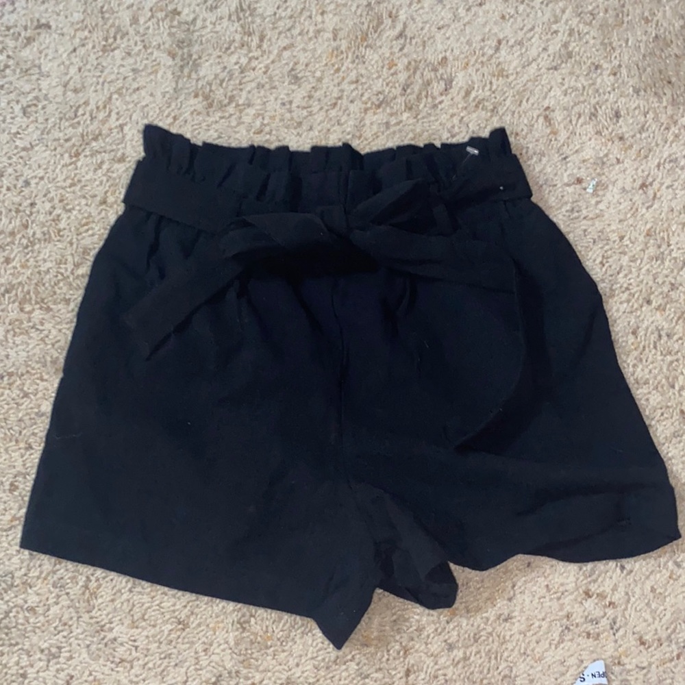 Paper Bag Tie Waist Shorts